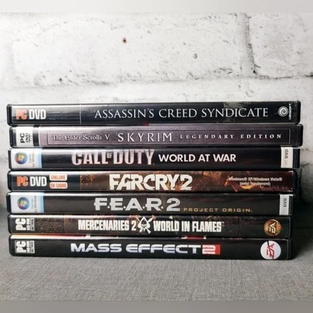 7 Mixed PC Games, Skyrim, Assassin's Creed, Call of Duty, Farcry, FEAR, + 2 More